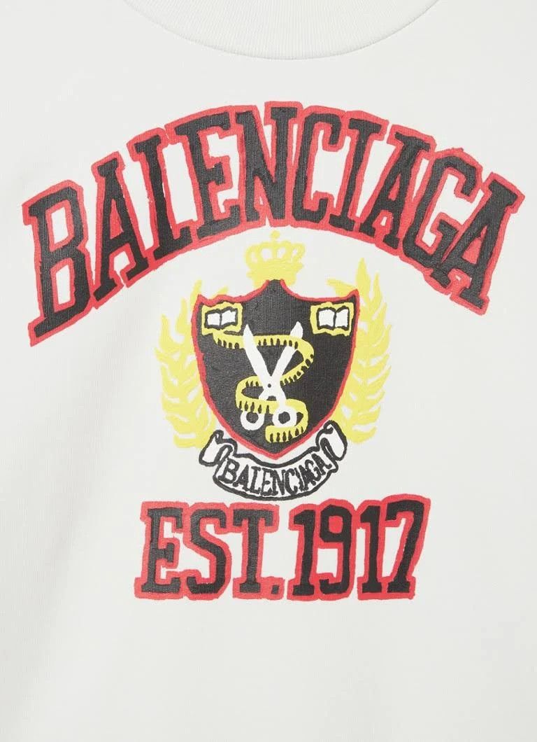 Balenciaga o1mt1gz0924 KIDS - DIY College Sweatshirt in White Size US XXS / EU 40 - 2 Thumbnail