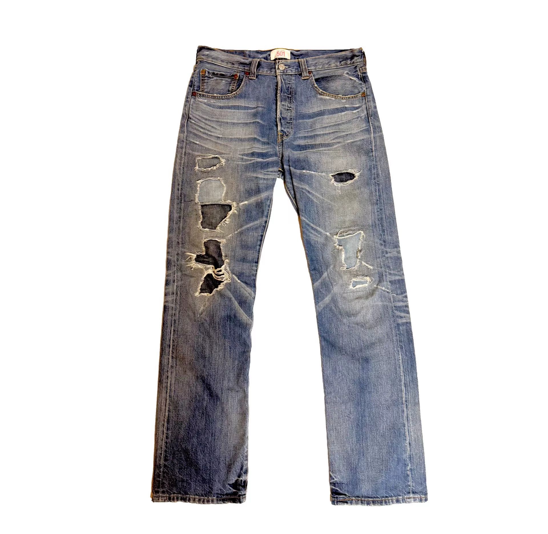 Levi's Levi's 08501 Distressed Patch Jeans Size US 32 / EU 48 - 1 Thumbnail