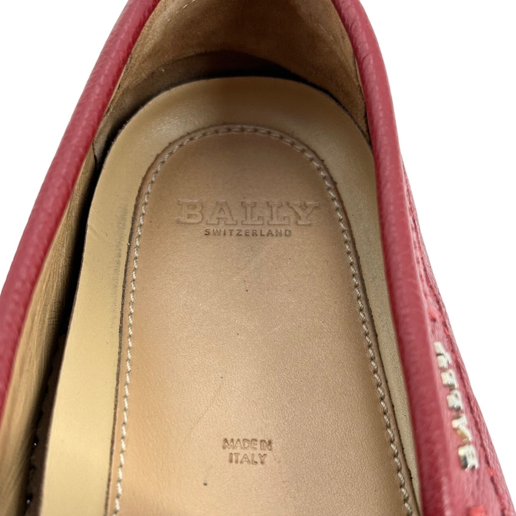 Bally Bally Switzerland Italy Red Leather Driving Loafers Men's 8E Size US 8 / EU 41 - 13 Thumbnail