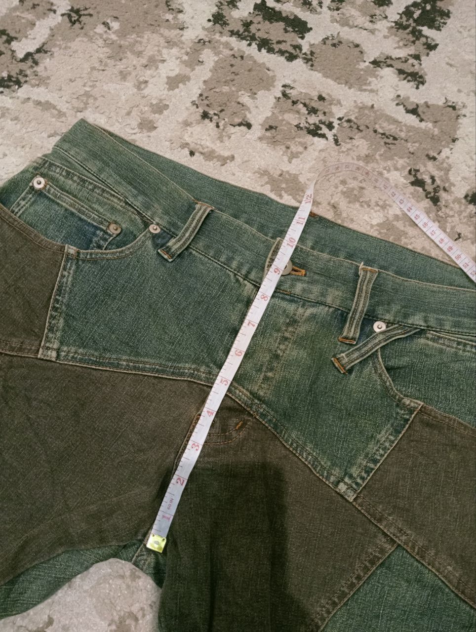 20471120 JAPANESE MODERN LOVERS PATCHWORK STRETCH JEANS Size US 35 - 11 Thumbnail