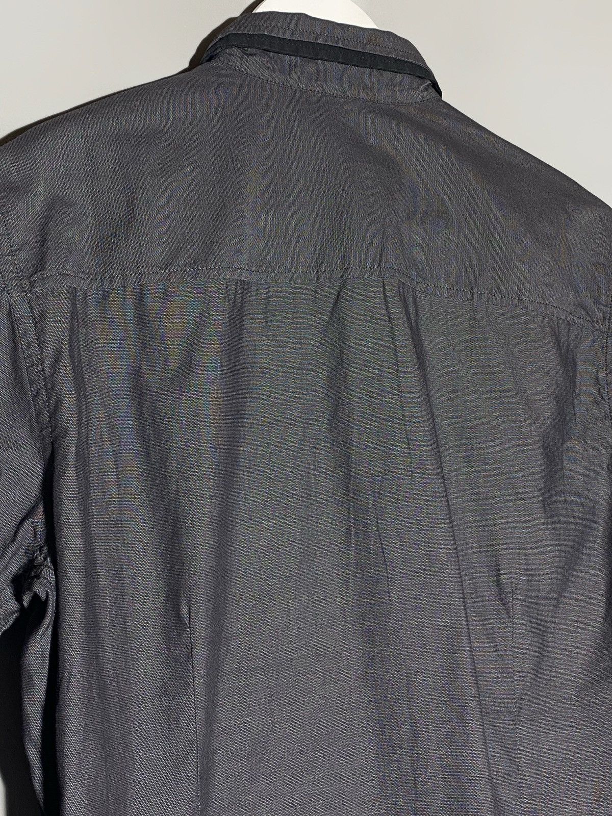 Prada Prada Dark Grey Black Tab Long Sleeve Button Up Shirt Size US M / EU 48-50 / 2 - 14 Thumbnail