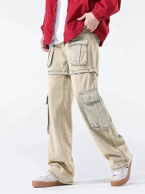Japanese Brand Retro loose high street pocket jeans Size US 30 / EU 46 - 4 Thumbnail