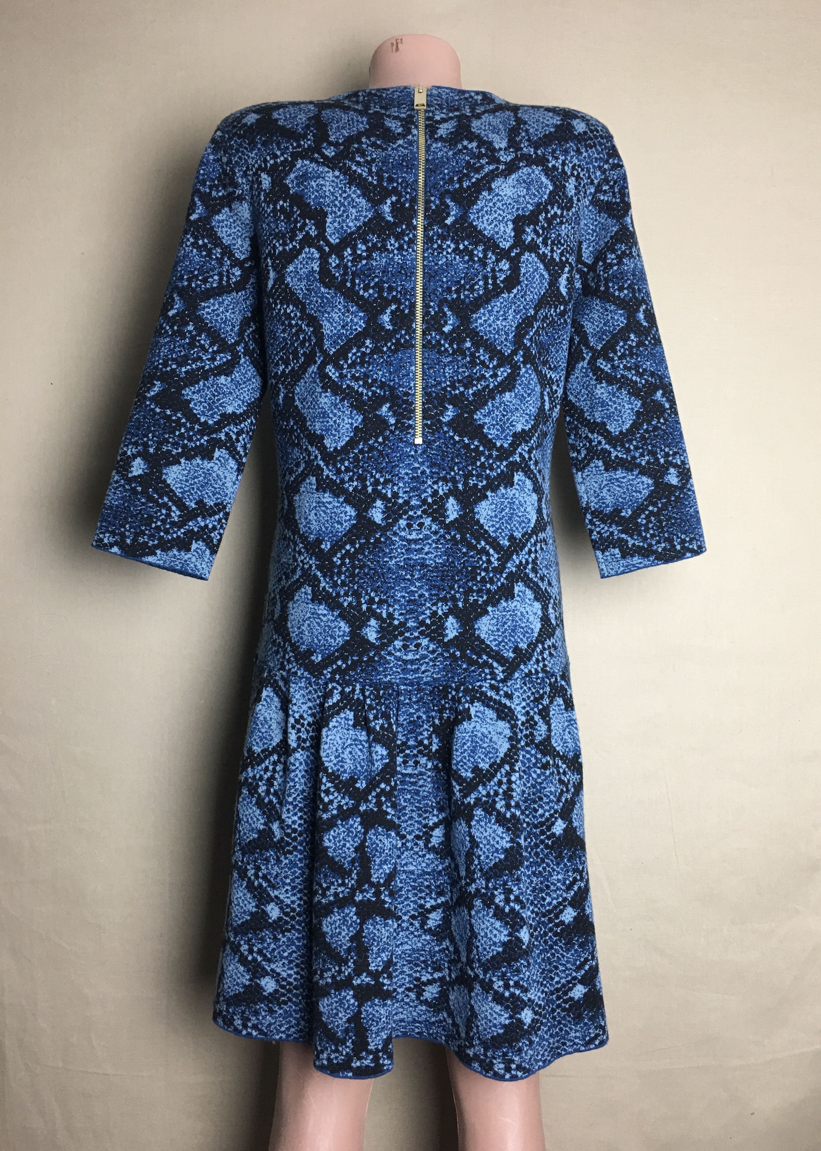 Burberry Burberry Rivermersey Snake Print Merino Wool Dress Size M Size M / US 6-8 / IT 42-44 - 5 Thumbnail