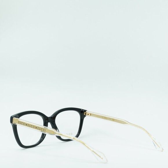 Gucci Gucci GG0566ON 001 Eyeglasses Black 52mm Square Frame Size ONE SIZE - 4 Thumbnail