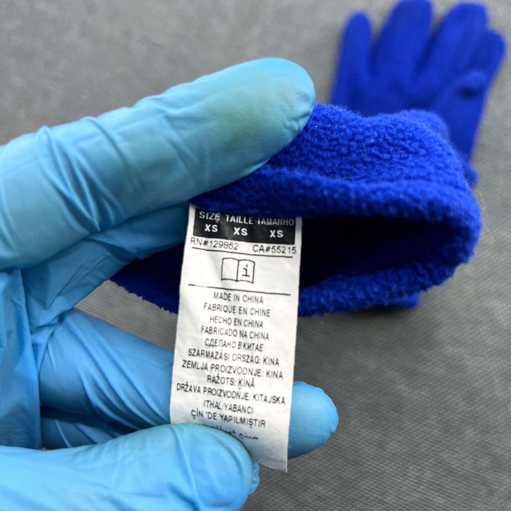 Nike VINTAGE Nike Fleece Gloves Size XS Running Blue Swoosh Sports Size XS / US 0-2 / IT 36-38 - 4 Thumbnail