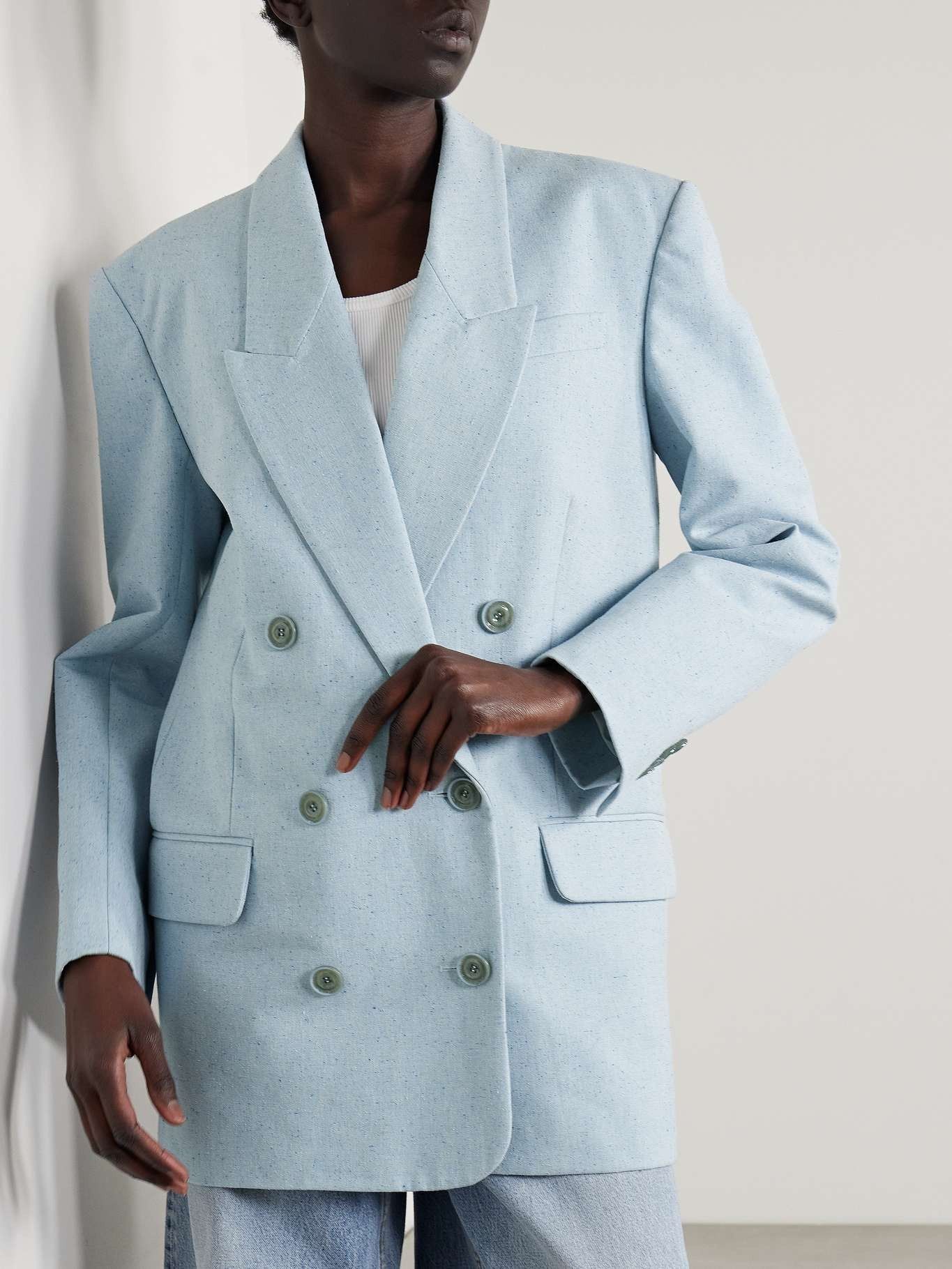 Zimmermann oc11z0525 Double Breasted Cotton and Silk Blend Blazer Size S / US 4 / IT 40 - 3 Thumbnail