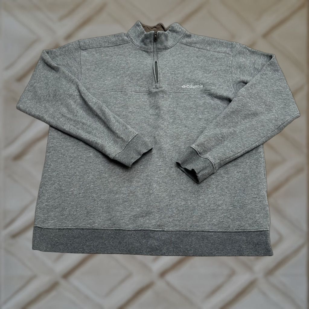 Vintage Columbia Sweatshirt Mens Large Gray Fleece 1/4 Zip Pullover Outdoor Size US L / EU 52-54 / 3 - 1 Thumbnail