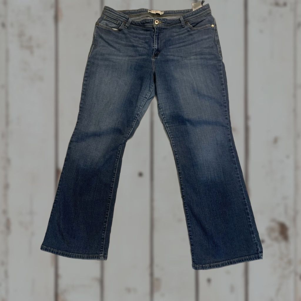 Levi's Levi's 580 Women's Bootcut Jeans 22W Dark Wash Stretch Cotton Spandex Plus Size Blue Retro Size 40" / US 18 - 1 Thumbnail