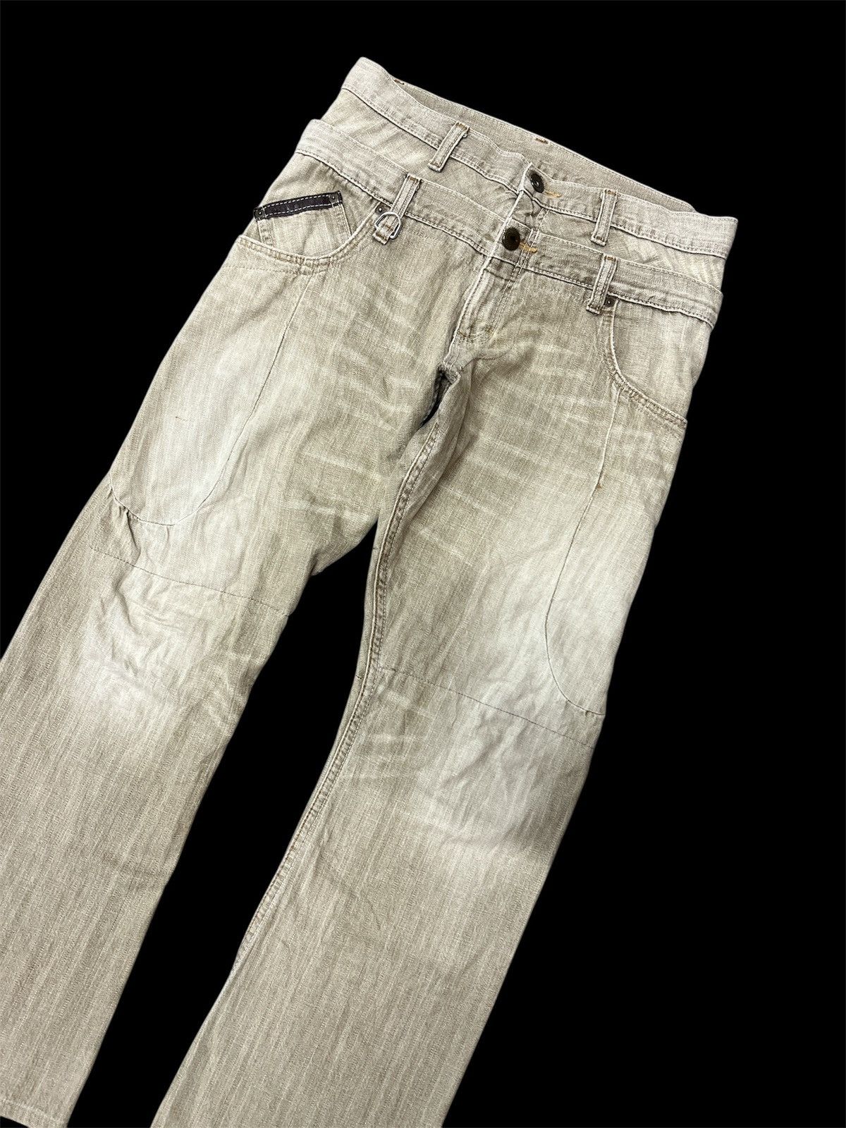 Japanese Brand DOUBLE WAIST‼️WRANGLER DISTRESSED DENIM PANT Size US 32 / EU 48 - 5 Thumbnail