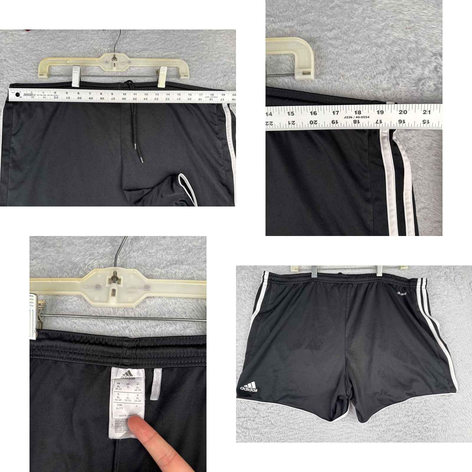 Adidas Adidas Shorts Womens XL Black Polyester Nylon With Pockets Athletic Casual Read Size 40" / US 18 - 8 Thumbnail