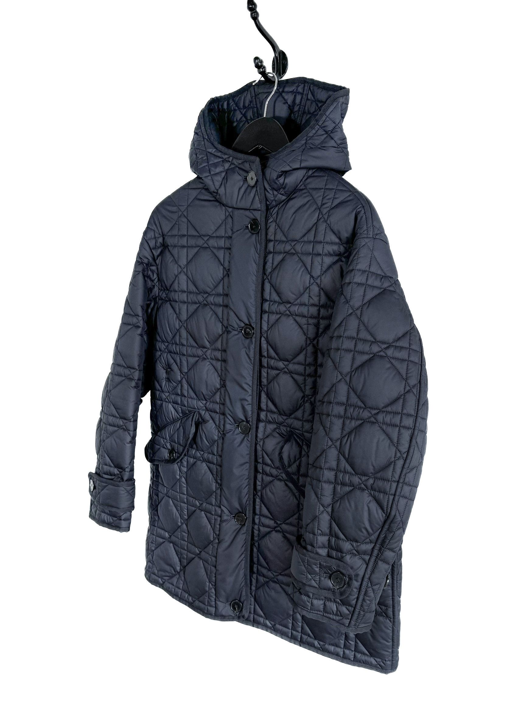 Dior Dior Navy Blue Quilted Macrocannage Field Jacket Size S / US 4 / IT 40 - 2 Thumbnail