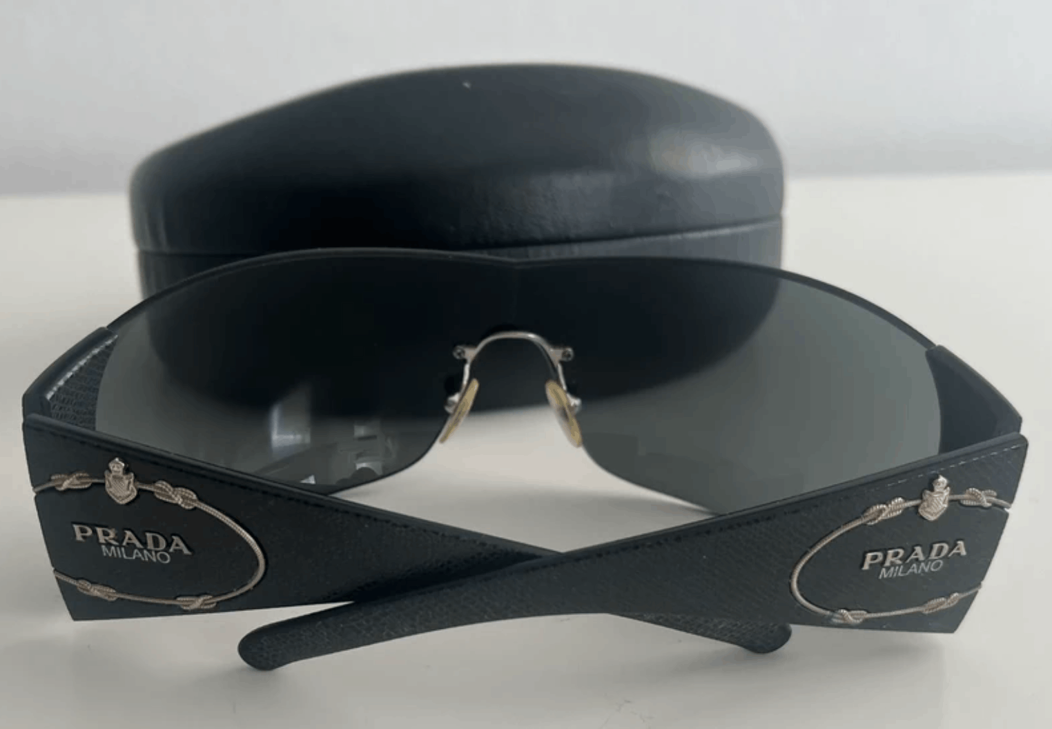 Prada PRADA Sunglasses Wrap Shield Mask Symbole Sport Red Tab Size ONE SIZE - 3 Thumbnail