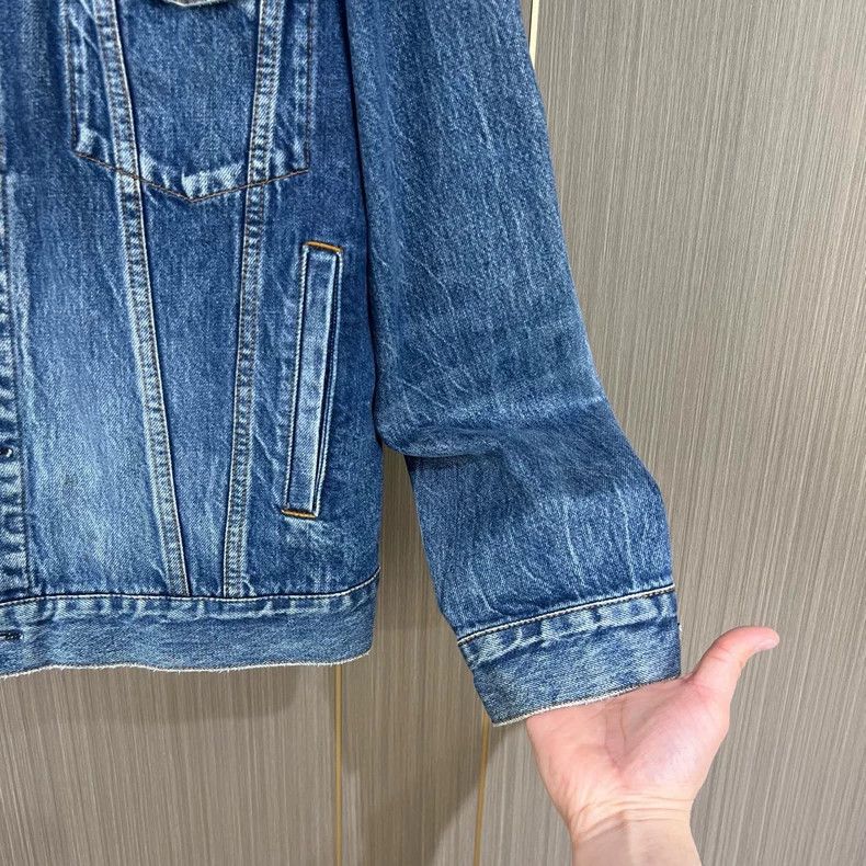 Balenciaga Balenciaga Back Letter Denim Jacket Size S / US 4 / IT 40 - 4 Thumbnail
