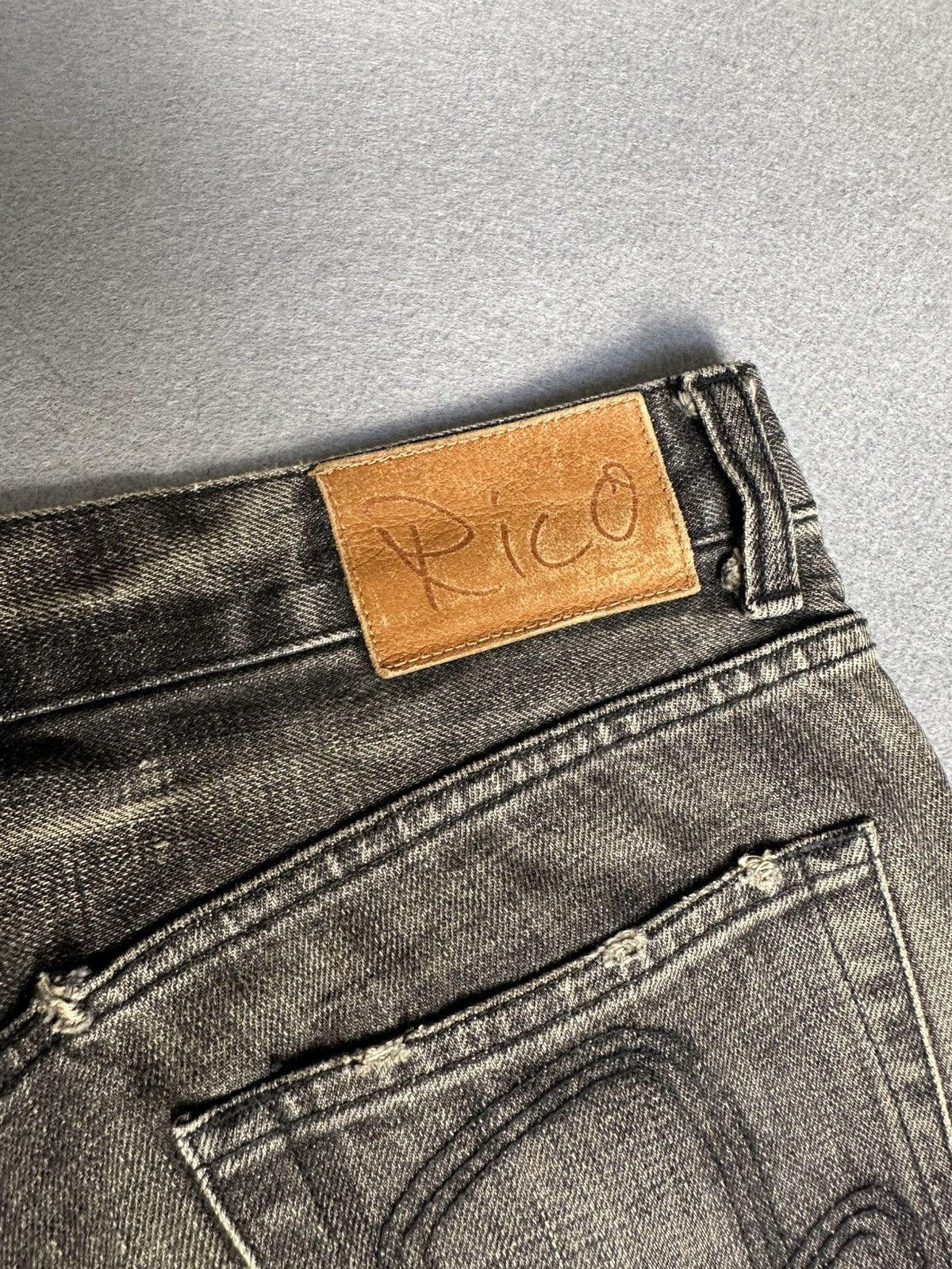 Japanese Brand Rico Japan Distressed Denim Size US 32 / EU 48 - 18 Thumbnail