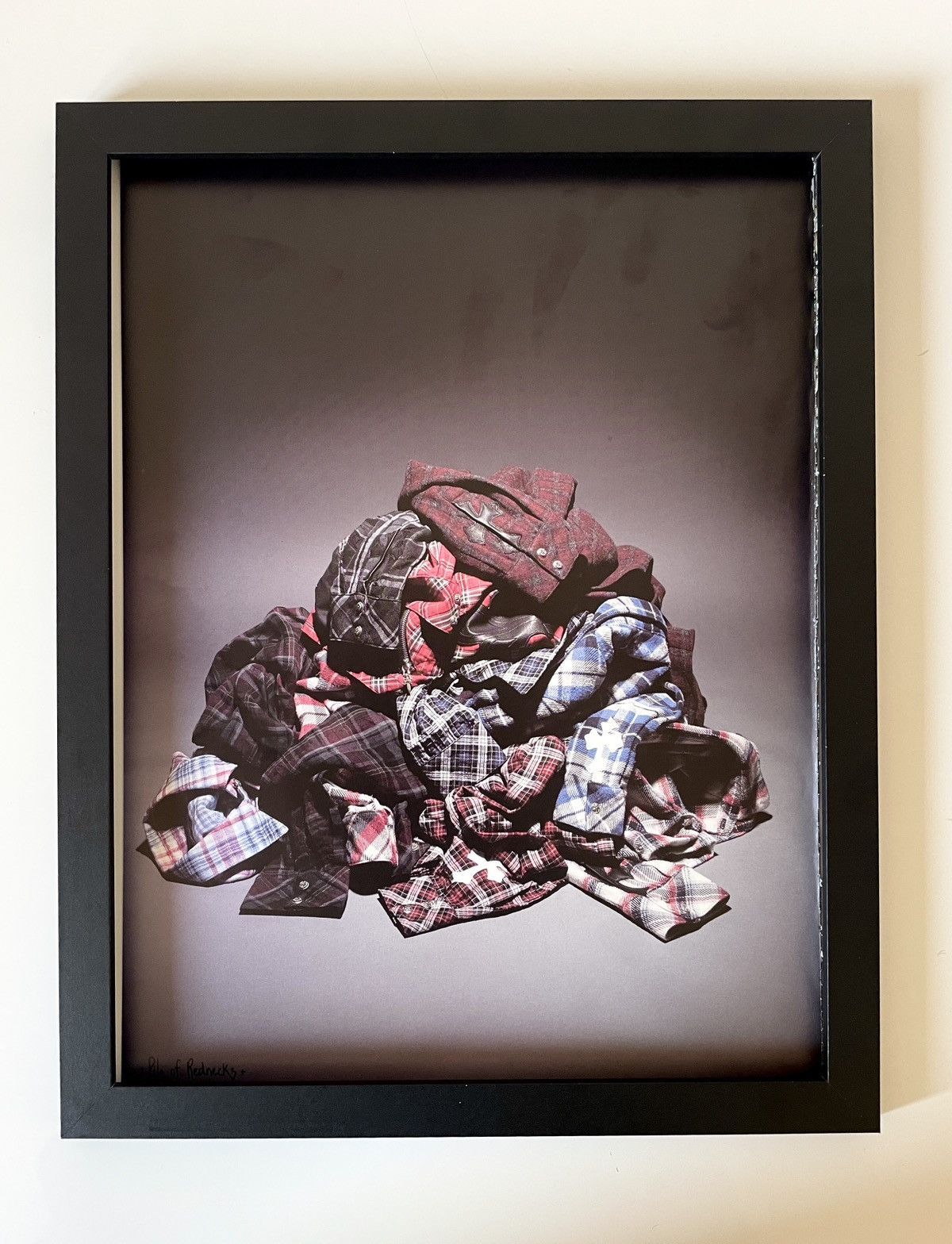 Chrome Hearts × Vintage Chrome Hearts plaid shirts pileup 9x11 Framed poster Size ONE SIZE - 1 Thumbnail