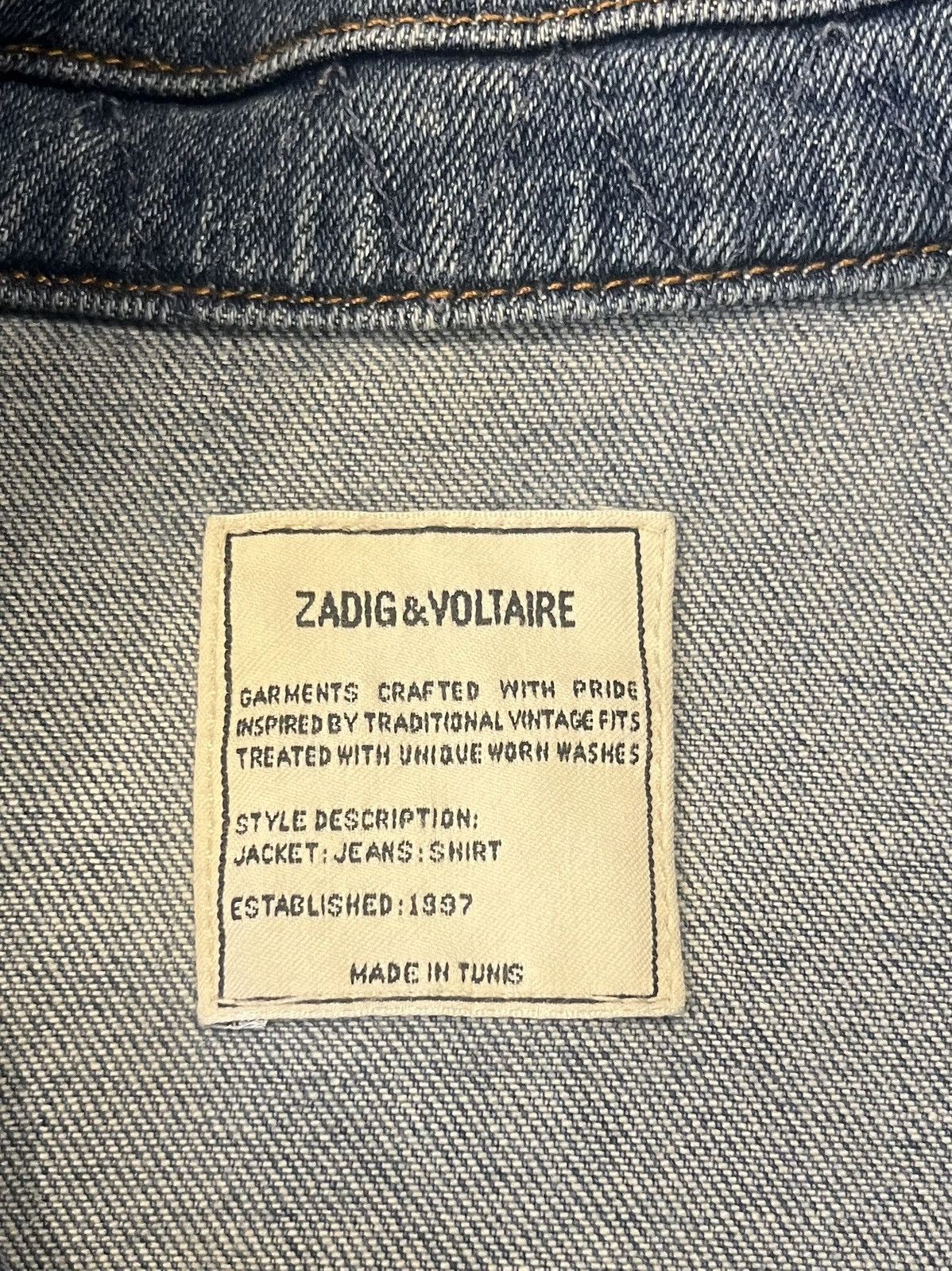 Zadig & Voltaire Zadig & Voltaire Kioky Denim Jacket XS Size XS / US 0-2 / IT 36-38 - 3 Thumbnail