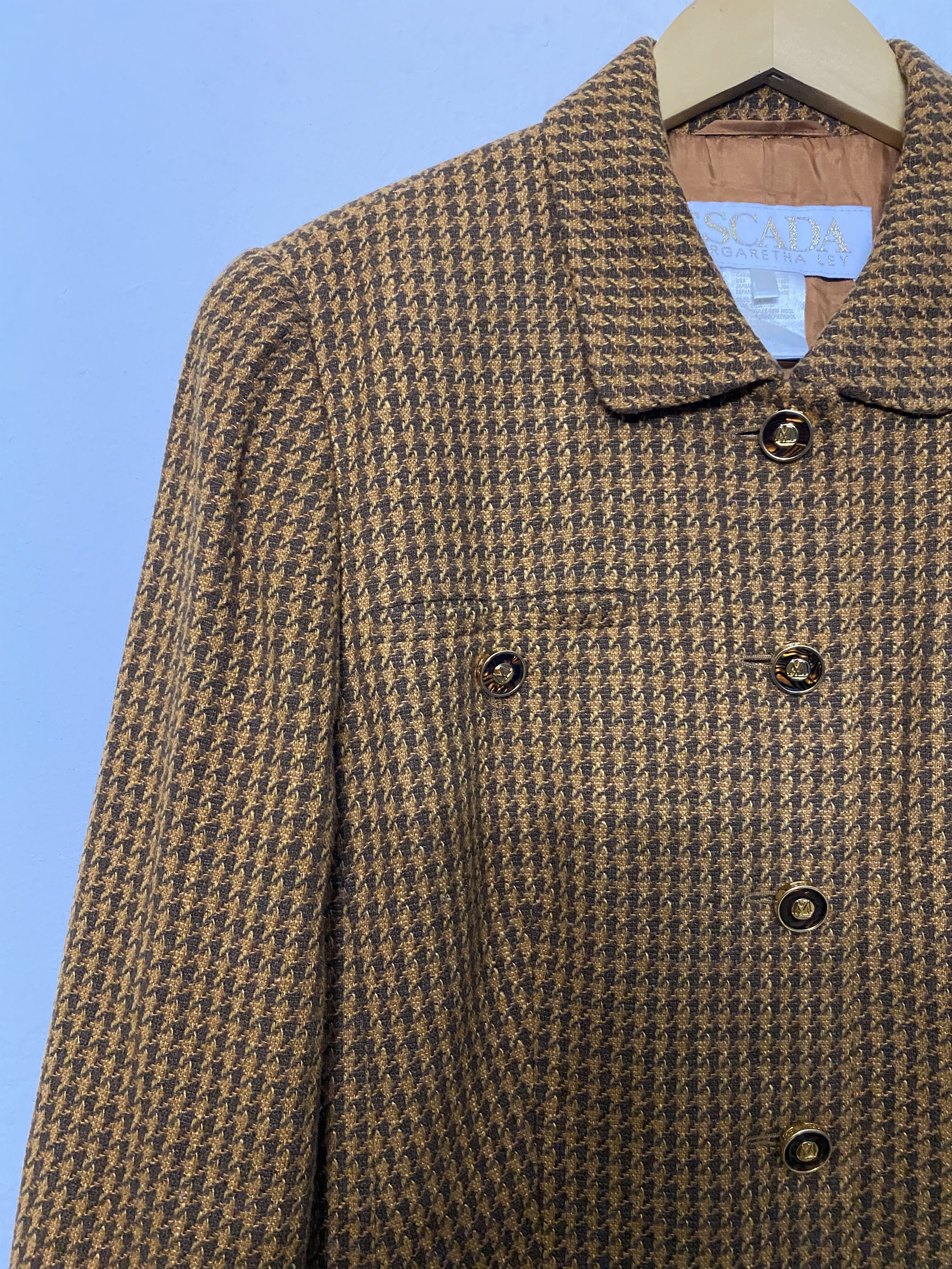 Escada Archive Escada Zegna Wool Silk Houndstooth Blazer Jacket Size M / US 6-8 / IT 42-44 - 5 Thumbnail