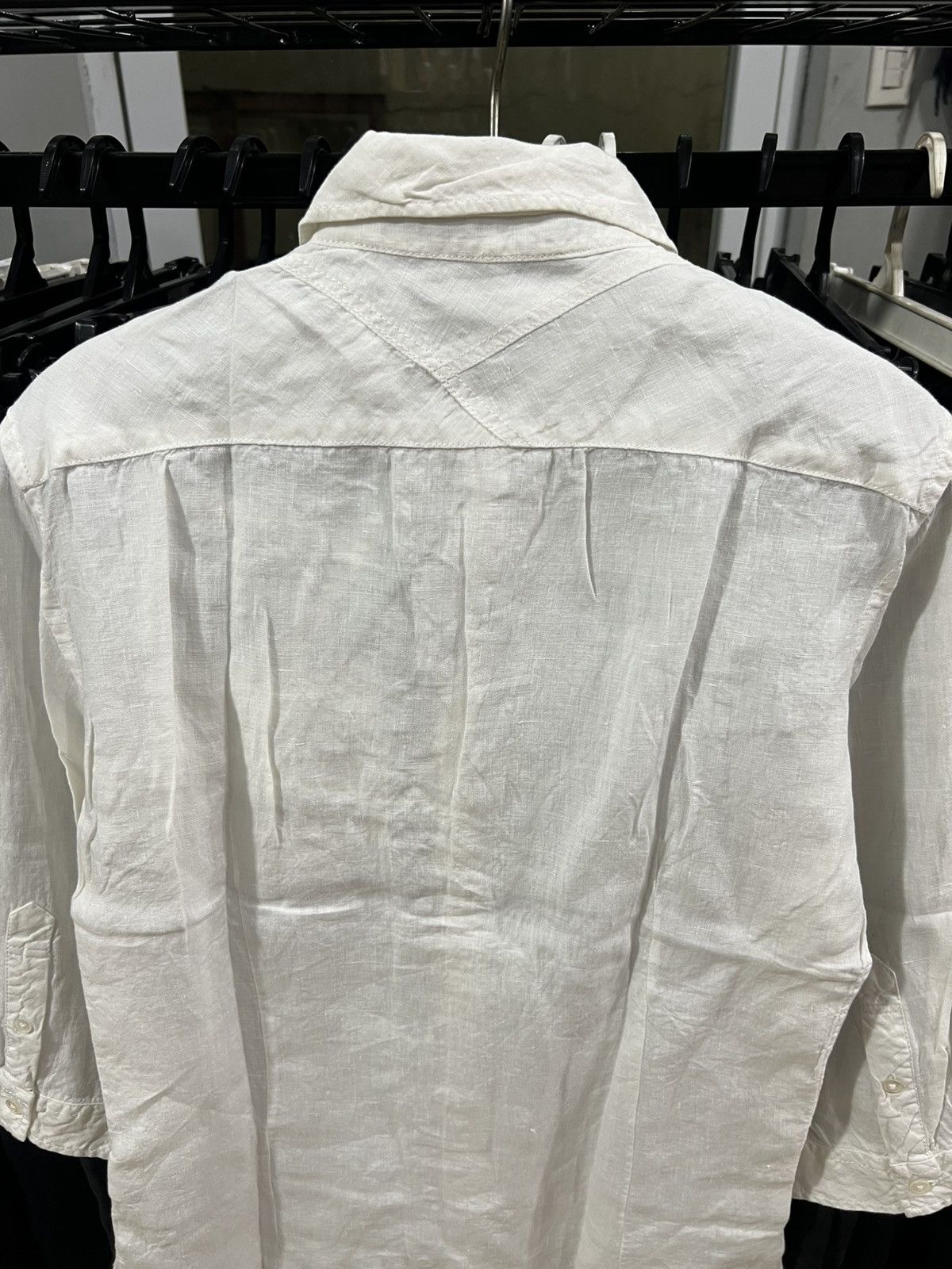 Tornado Mart Tornado Mart Linen White Shirt Size US M / EU 48-50 / 2 - 9 Thumbnail