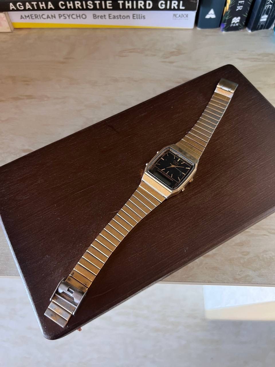 Bulova 90s Vintage BULOVA Watch Japan watches Futuristic Bracelet Size ONE SIZE - 4 Thumbnail