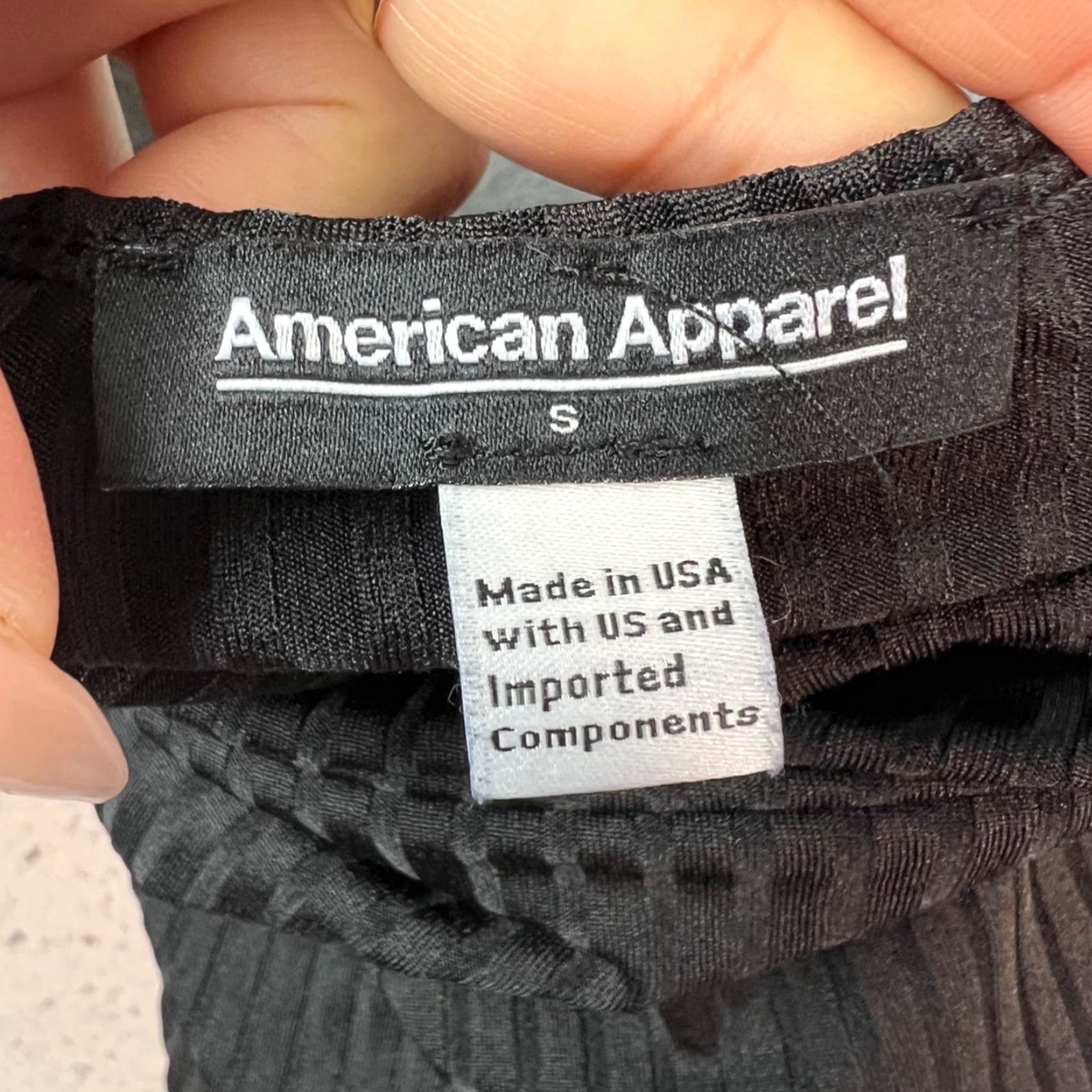 American Apparel American Apparel Womens Size Small Black Ribbed Open-Back Stretch Dress Size S / US 4 / IT 40 - 3 Thumbnail