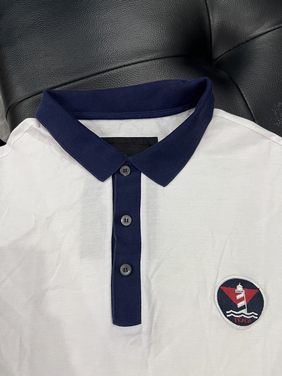 Prada Prada Lighthouse Logo Embroidered Polo Shirt Size US XXL / EU 58 / 5 - 4 Thumbnail