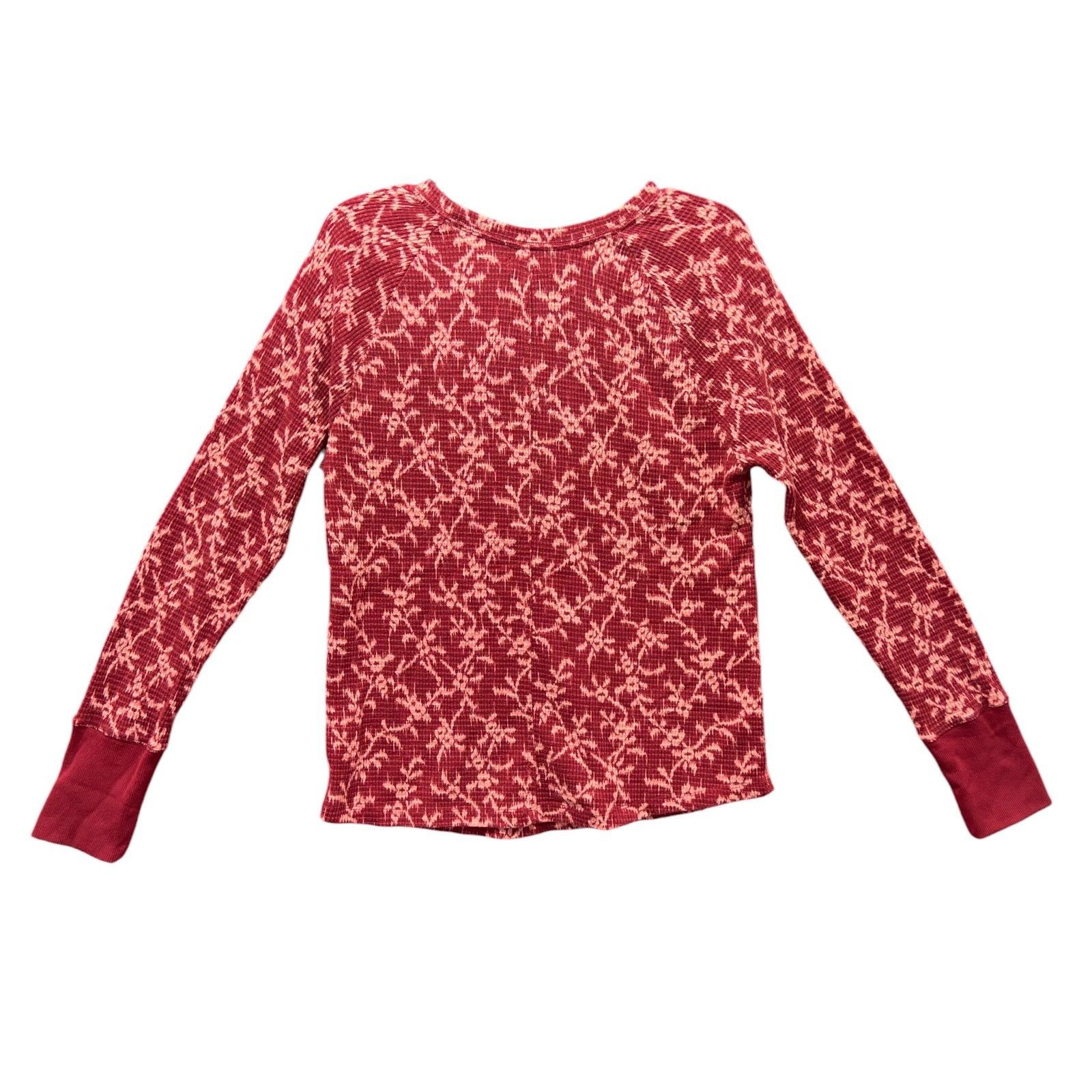 Other Knox Rose - Women's Long Sleeve Thermal Top - Burgundy - Lar Size L / US 10 / IT 46 - 4 Thumbnail