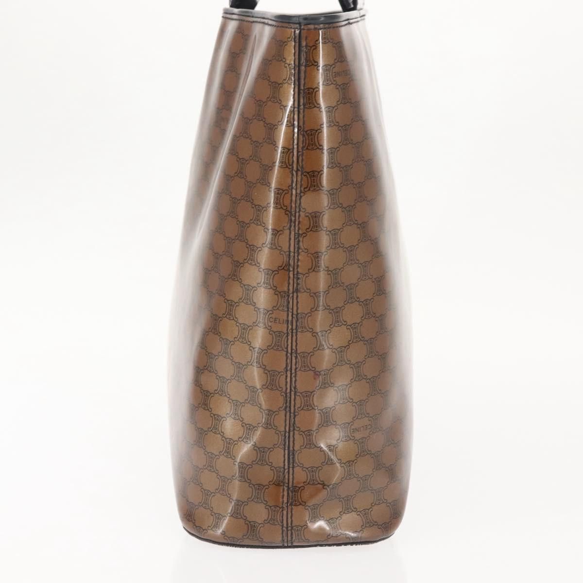 Celine CELINE Macadam Canvas Hand Bag Brown Gold Size ONE SIZE - 4 Thumbnail