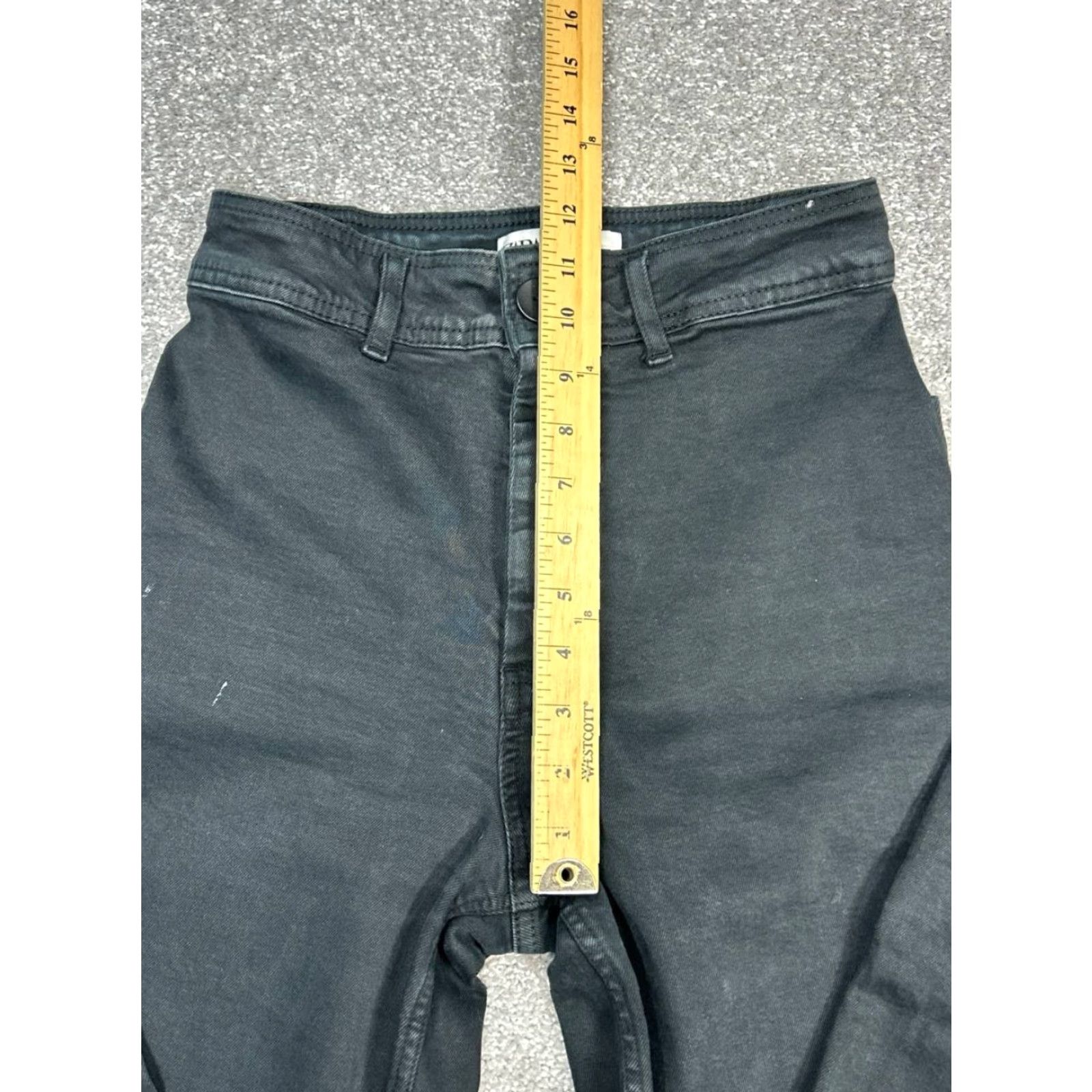 Zara Zara Jeans Womens 26 Black Denim High Rise Ripped Wide Leg Raw Hem Casual 26x28 Jeans Size 26" / US 2 / IT 38 - 6 Thumbnail