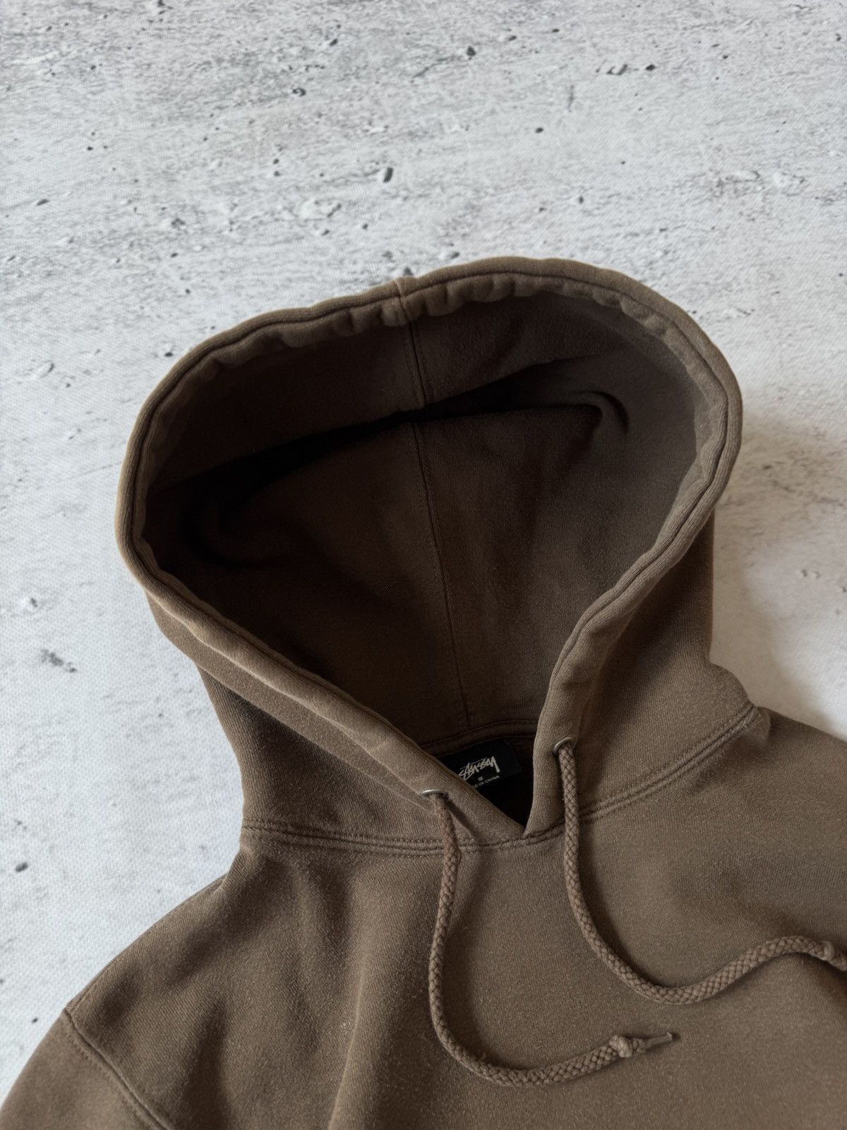 Stussy × Vintage STUSSY BROWN CENTER HUFT LOGO OVERSIZE BAGGY FIT HOODIE Size US S / EU 44-46 / 1 - 6 Thumbnail