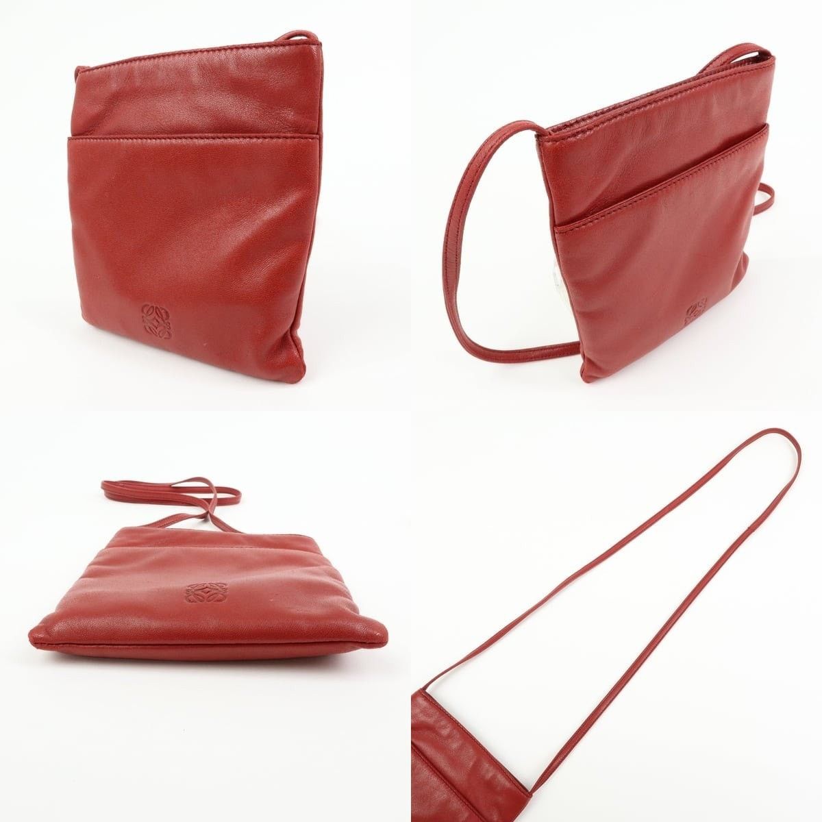 Loewe Loewe Anagram Nappa Leather Crossbody Bag Red Size ONE SIZE - 3 Thumbnail