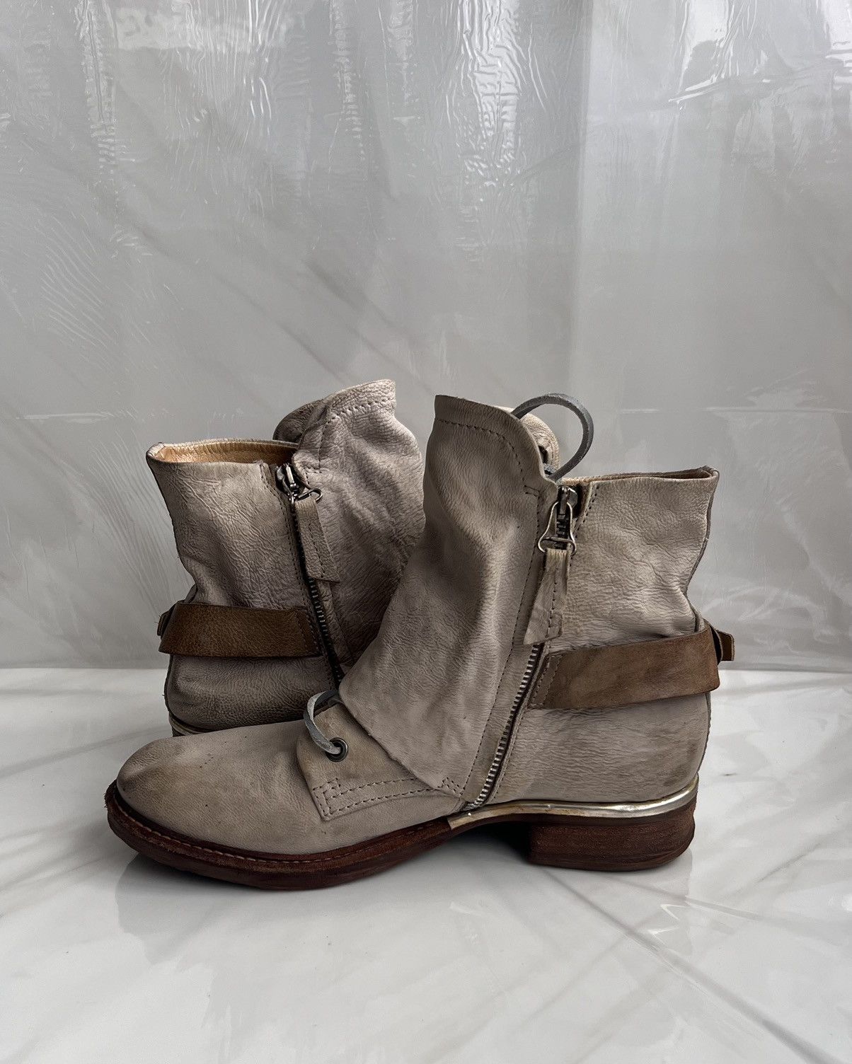 A.S.98 As 98 Airstep Zipper Boho Biker Gray distressed boot Size US 8 / IT 38 - 6 Thumbnail