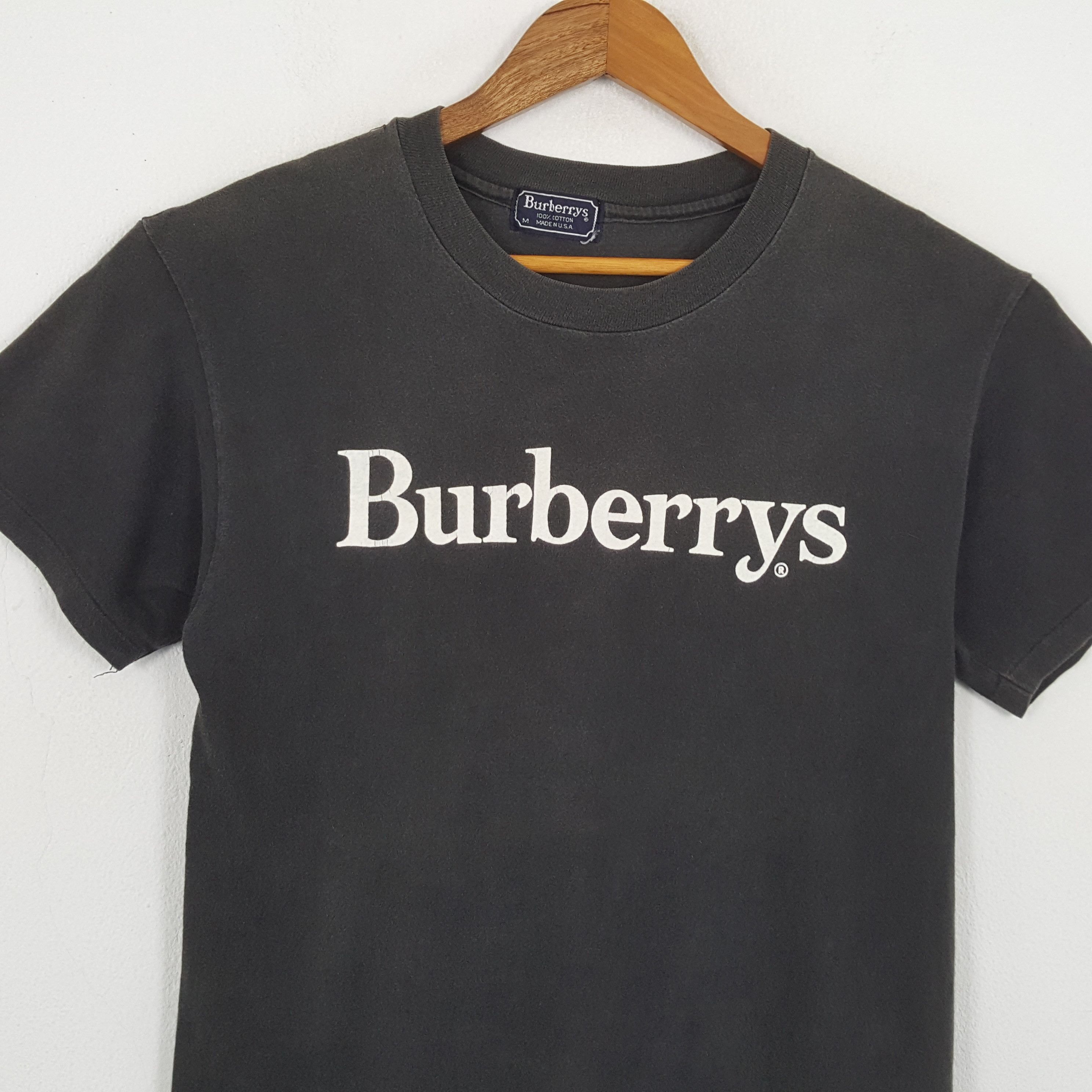 Burberry × Vintage Vintage BURBERRYS Fashion Brand Spell Out Design T-Shirts Size US M / EU 48-50 / 2 - 2 Thumbnail