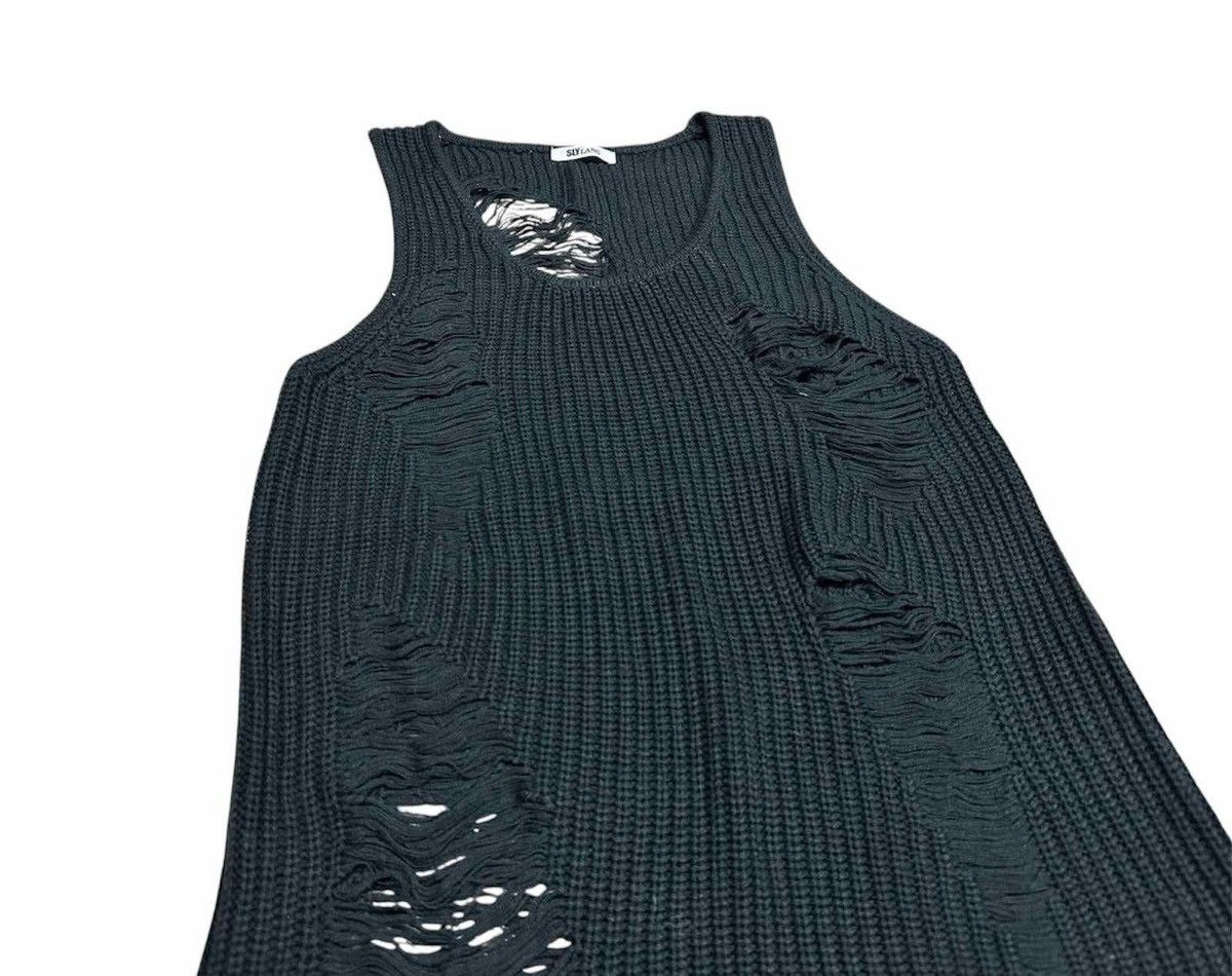 Hysteric Glamour × If Six Was Nine × Japanese Brand 🔥Sick Y2K Sly Lang Distressed Knit Sleeveless Goth Punk Size US M / EU 48-50 / 2 - 2 Thumbnail