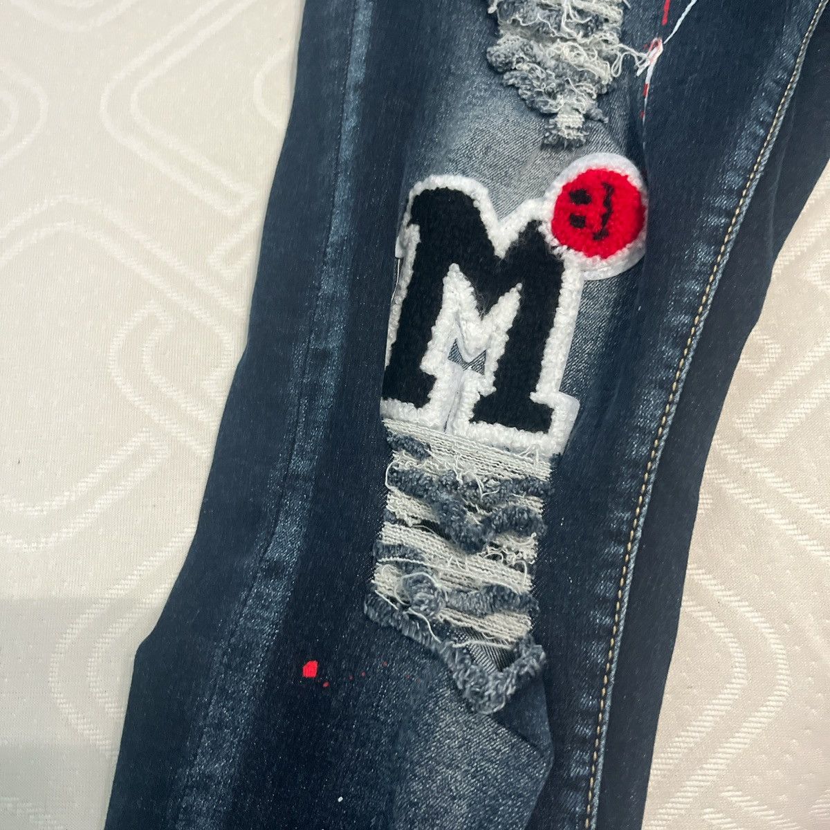 Other × Vintage Embroidered skinny jeans with prints Size US 30 / EU 46 - 4 Thumbnail
