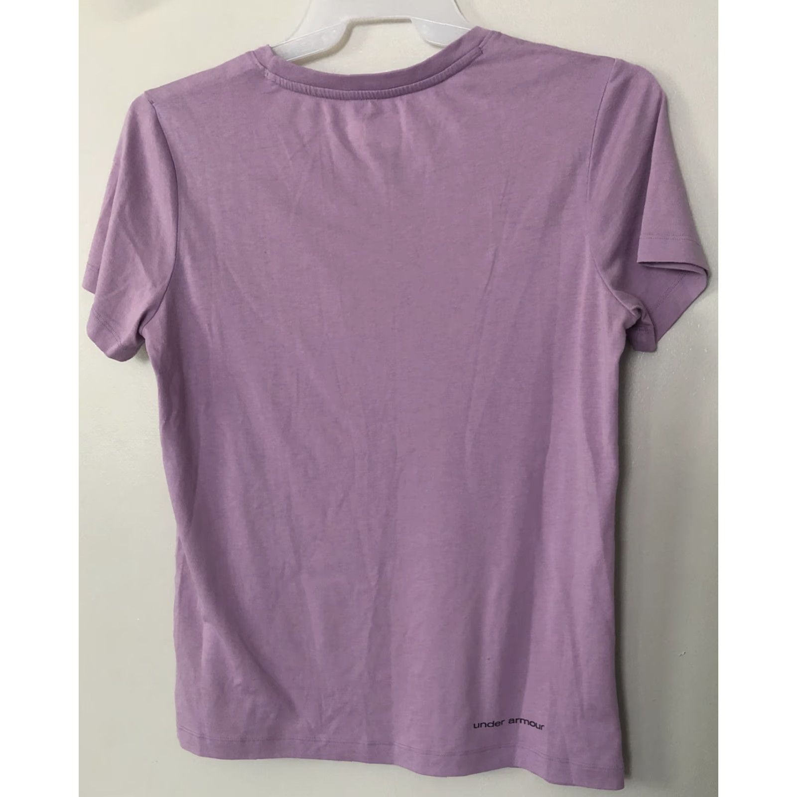 Under Armour Under Armour T-Shirt Women Purple Short Sleeve Crew Neck Casual Solid Graphic Antler Logo Modern American Hunt Breathable All Seasons Regular L Size L / US 10 / IT 46 - 4 Thumbnail