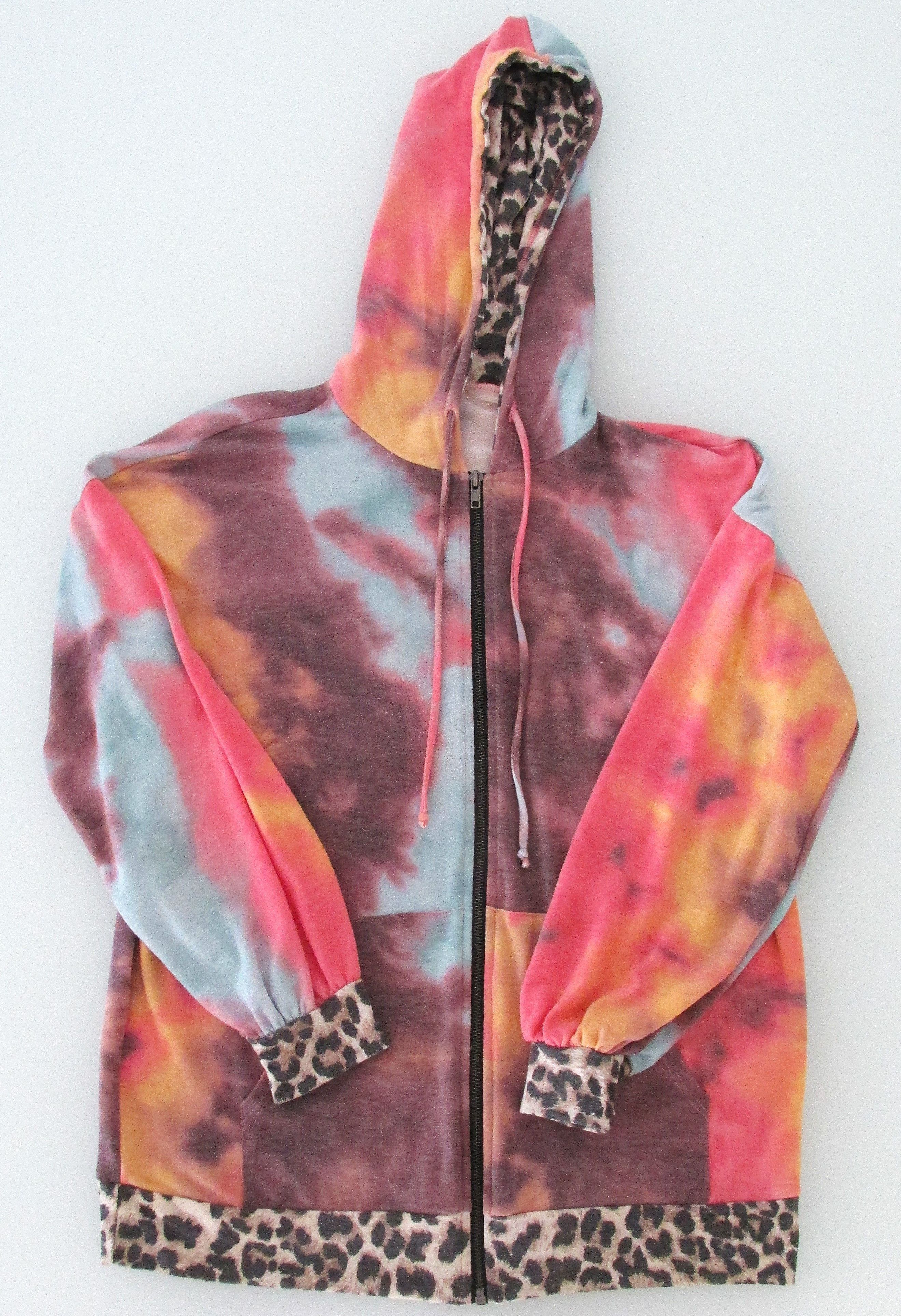 Other Vanilla Bay Women's Full Zip Tie-Dye Hoodie Sweatshirt Size M / US 6-8 / IT 42-44 - 1 Thumbnail