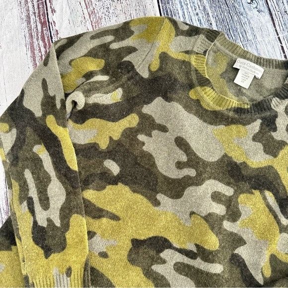 Other Oats Cashmere Camo Print Sweater 100% Cashmere Sweater Size XS / US 0-2 / IT 36-38 - 3 Thumbnail