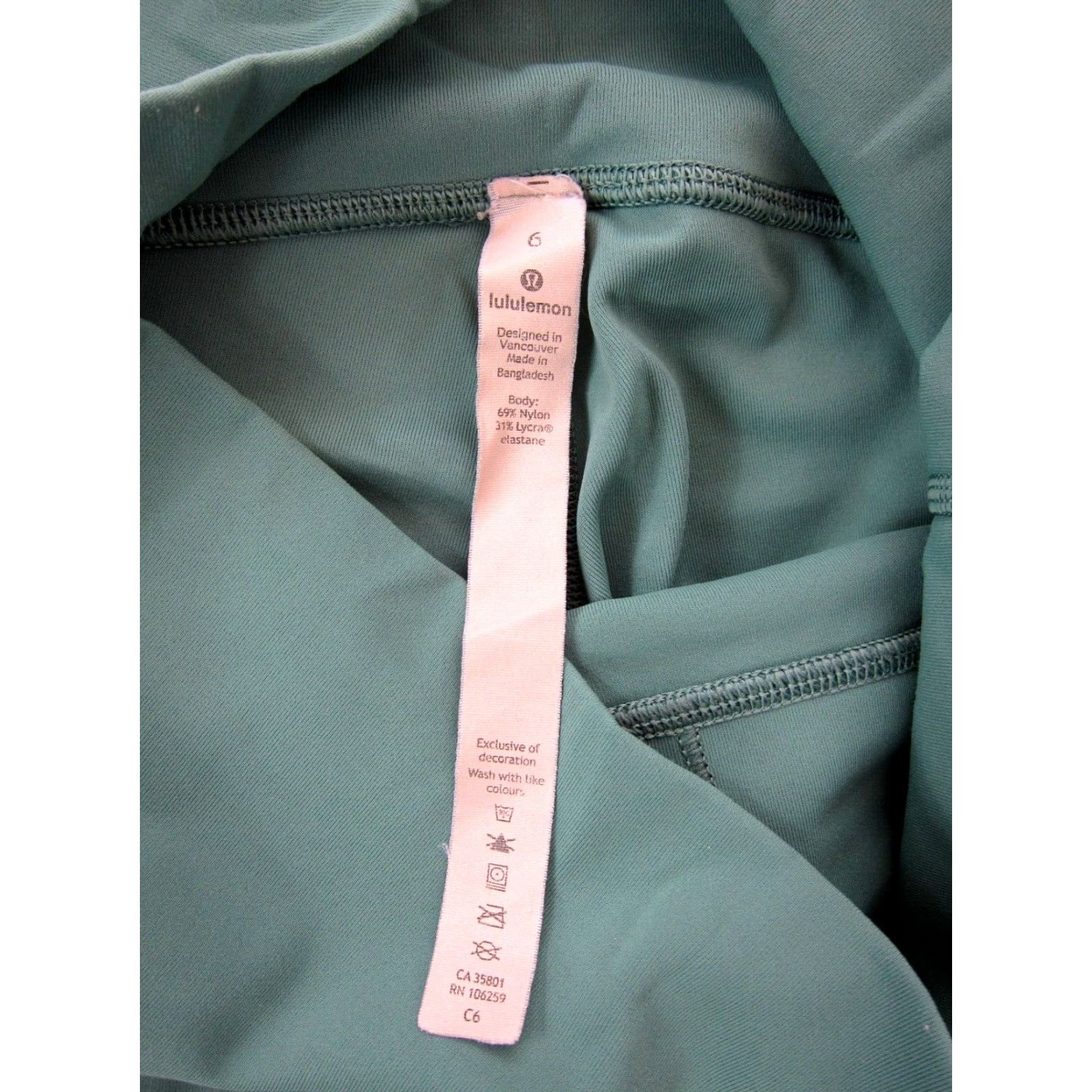 Lululemon Lululemon Green Pink Stretch Yoga Workout Leisure Skinny Legging Pants Women 6 Size 28" / US 6 / IT 42 - 5 Thumbnail