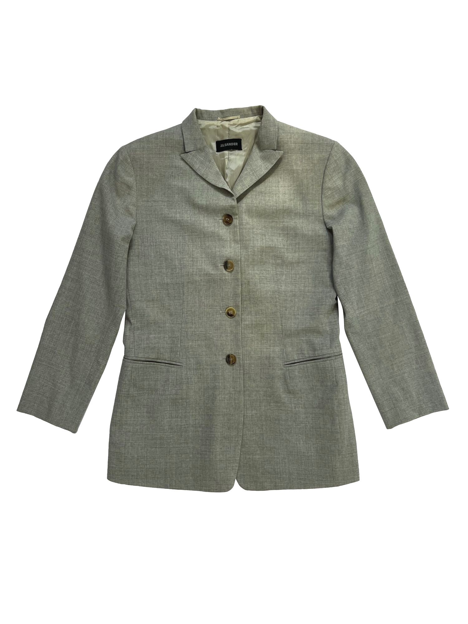 Jil Sander ⚡️QUICK SALE⚡️Jil Sander Light Grey Blazer Jacket Size S / US 4 / IT 40 - 1 Thumbnail