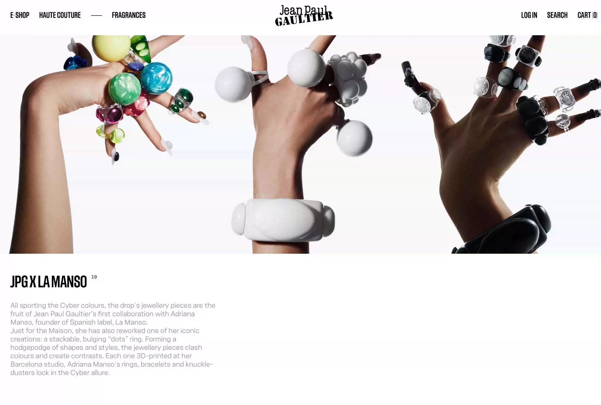 Jean Paul Gaultier Jean Paul Gaultier x La Manso resin ring-2505 Size ONE SIZE - 2 Thumbnail