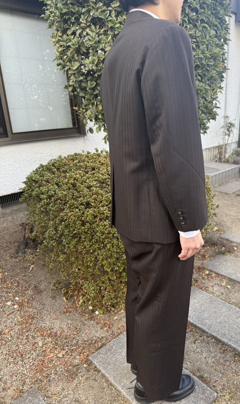 Other Spring&Autumn Brown Herringbone Pinstripe Wool Suit Size 44S - 17 Thumbnail