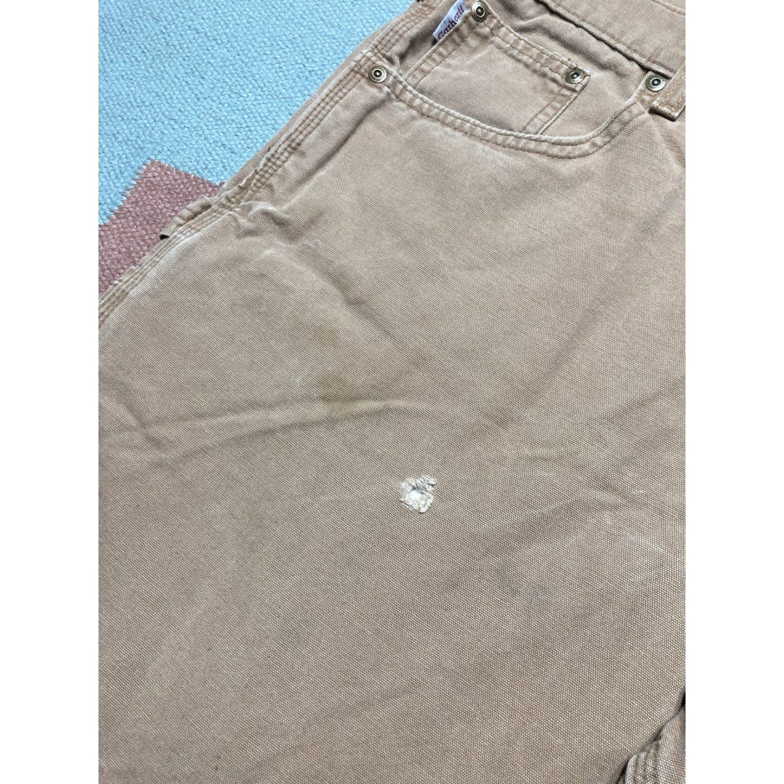 Carhartt VINTAGE Carhartt Carpenter Shorts Duck Canvas 90s Tan Wide Leg Baggy 38 Men's Size US 38 / EU 54 - 6 Thumbnail