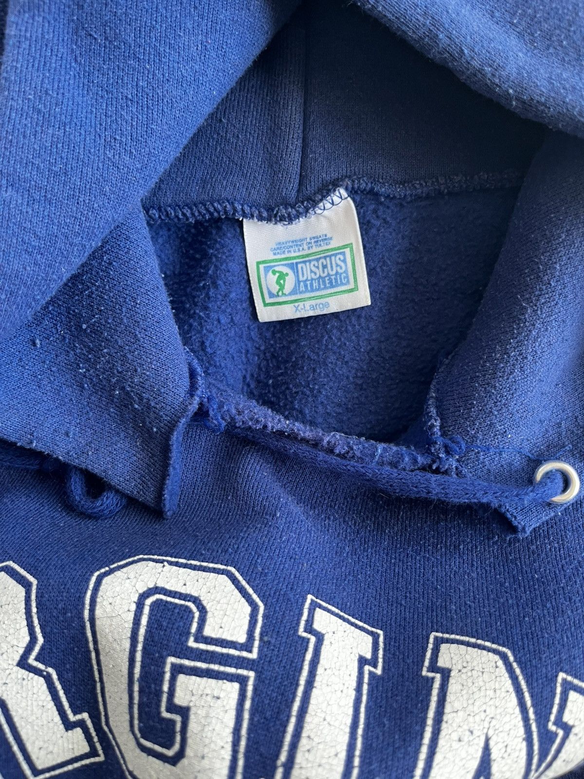Vintage Vintage Blue Virginia Lottery Hoodie Discus Athletics Size US XL / EU 56 / 4 - 4 Thumbnail