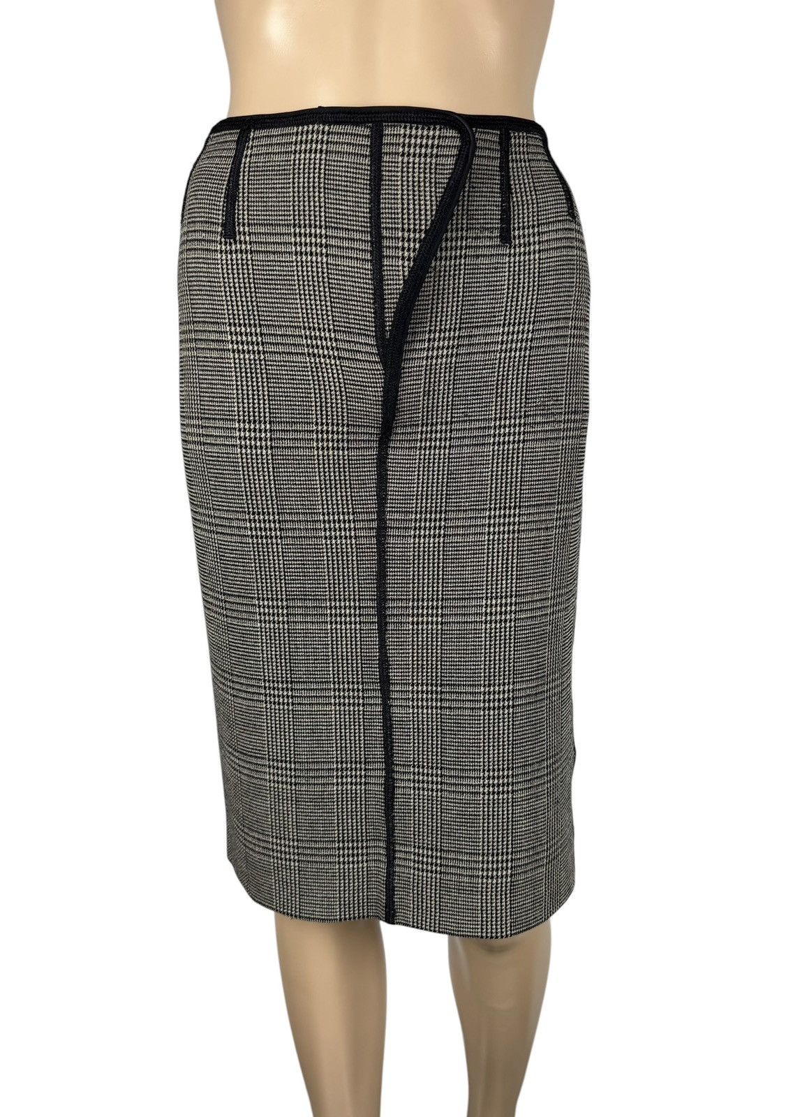 Jean Paul Gaultier Wool Glencheck Skirt Vintage UK14 IT46