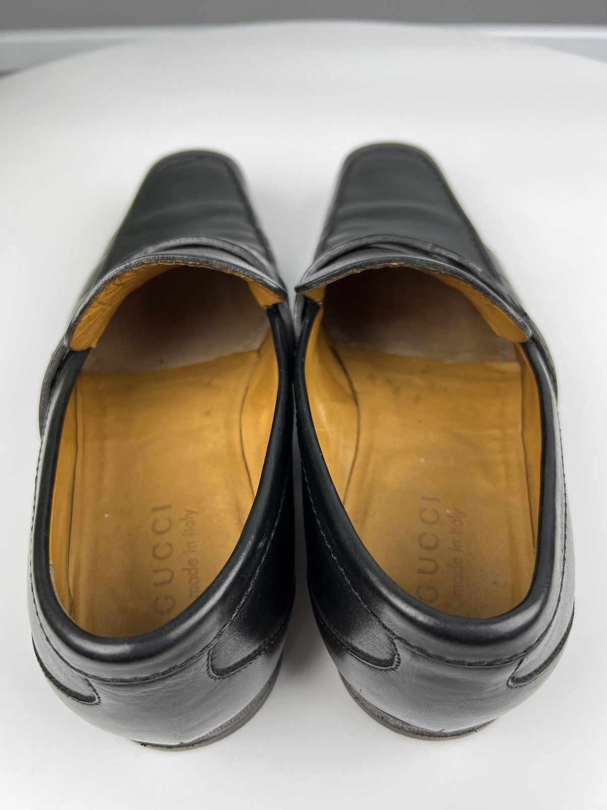 Gucci GUCCI Loafers Leather Shoes Strap GG Logo Black Men’s Size US 6.5 / EU 39-40 - 16 Thumbnail
