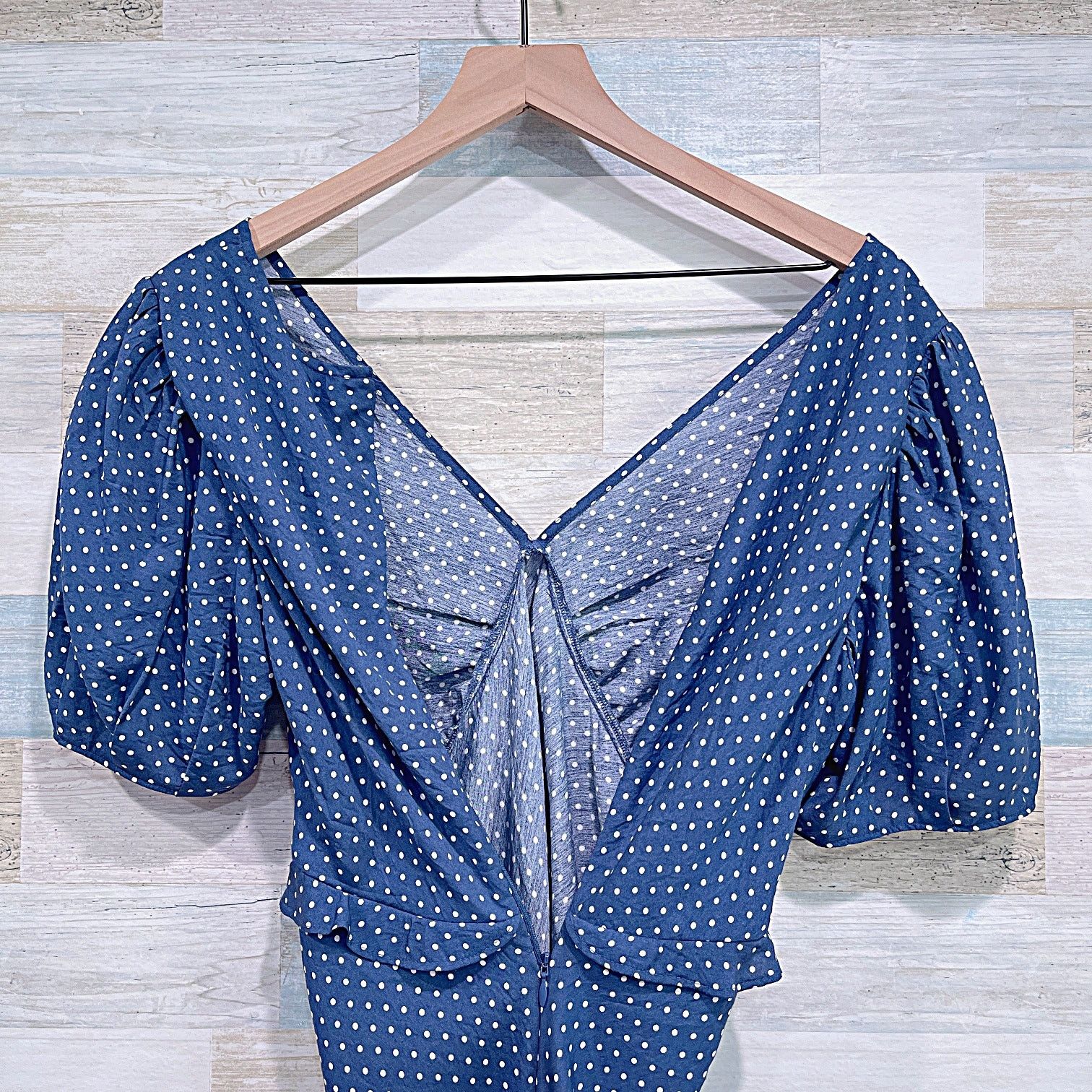 Madewell MADEWELL Puff-Sleeve Ruffle Mini Dress Polka Dot Womens 2 Size XS / US 0-2 / IT 36-38 - 5 Thumbnail