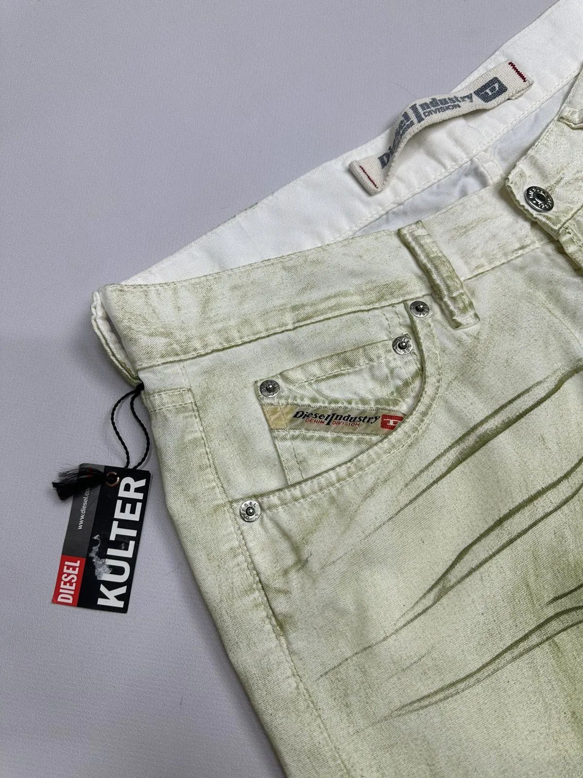 14th Addiction Vintage Diesel Shorts Y2k Military Avantgarde Cargo Faded Size US 33 - 3 Thumbnail
