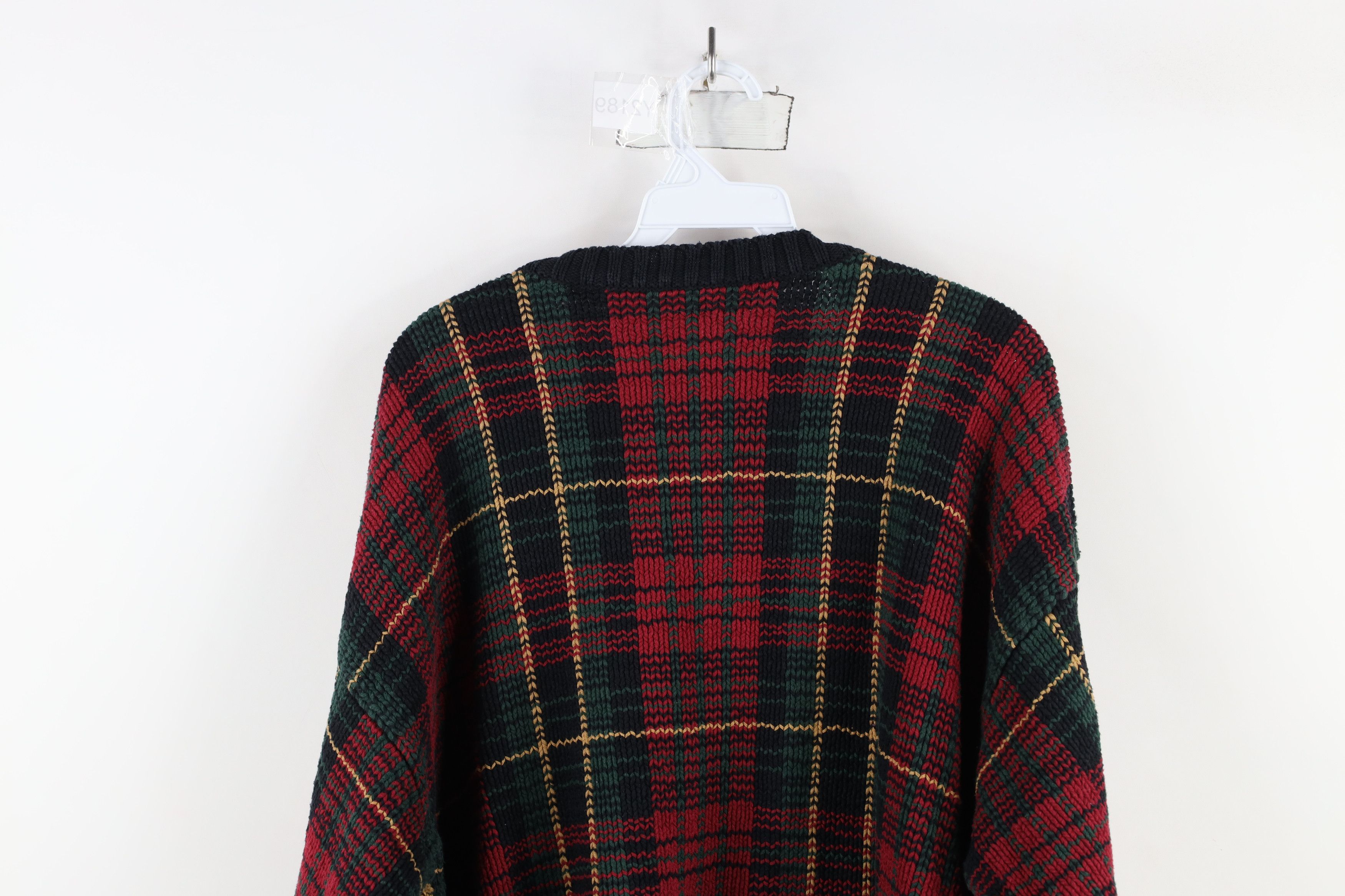 Vintage Vintage 90s Streetwear Heavyweight Crewneck Sweater Plaid Size US M / EU 48-50 / 2 - 8 Thumbnail