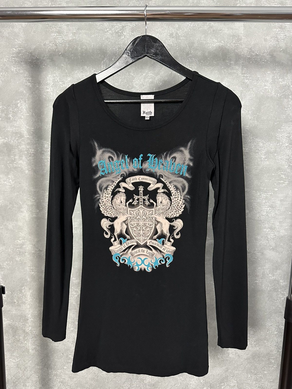 Faith Connexion × Vintage Faith Connexion Black Logo Long Sleeve Women’s Sweater Size S / US 4 / IT 40 - 1 Thumbnail