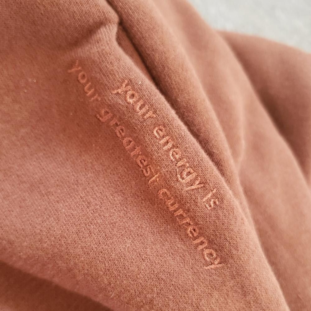 Shein Chocolate Oversized SHEIN Quoted Sweats Size 32" / US 10 / IT 46 - 3 Thumbnail